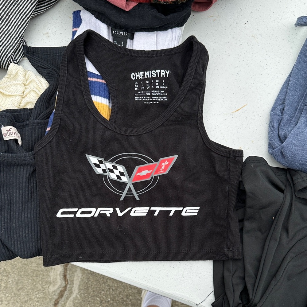 Chemistry Black Corvette Crop Top